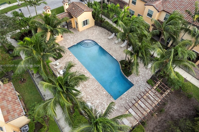 view of pool featuring a patio area