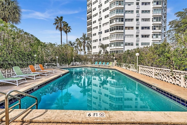 view of pool with a patio