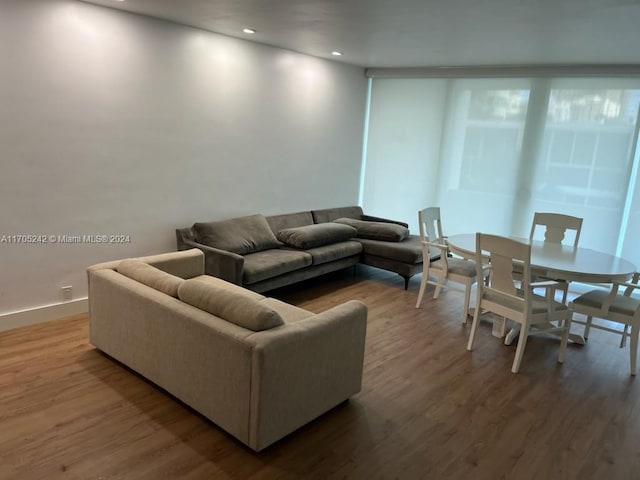 10210 Collins Ave Unit 306, Bal Harbour, FL 33154 - living area featuring wood finished floors and recessed lighting