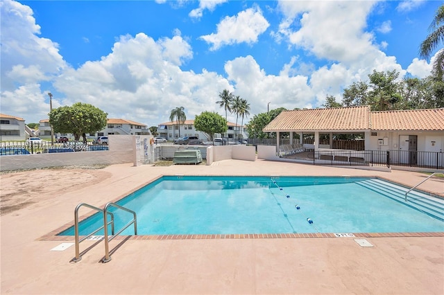 view of pool featuring a patio area