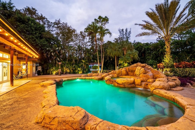 view of pool with a patio