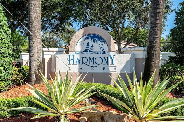 view of community sign