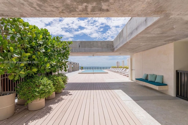 view of wooden terrace