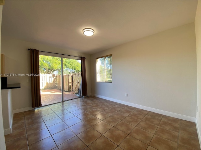 view of tiled empty room