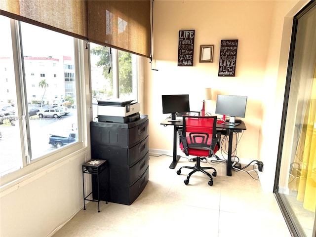 view of home office