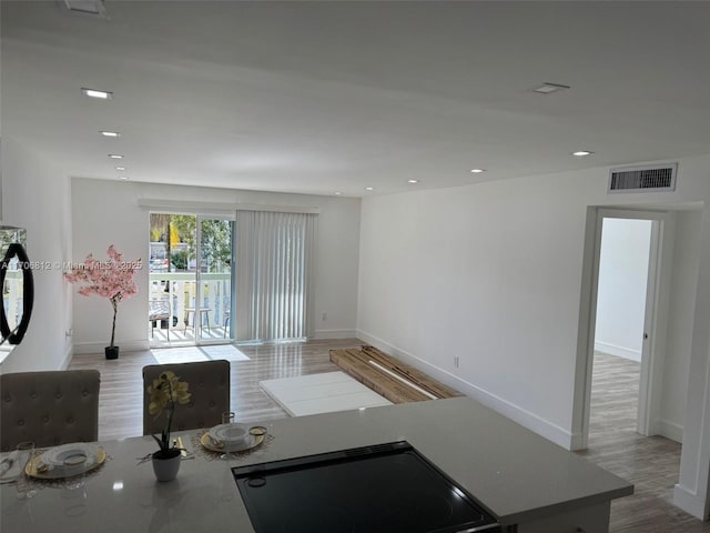 living room featuring hardwood / wood-style flooring