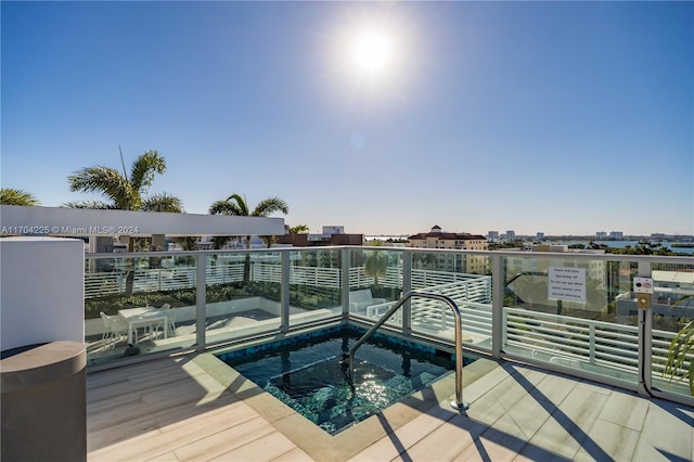 view of pool featuring a community hot tub