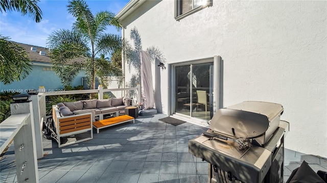 view of patio / terrace with outdoor lounge area and grilling area