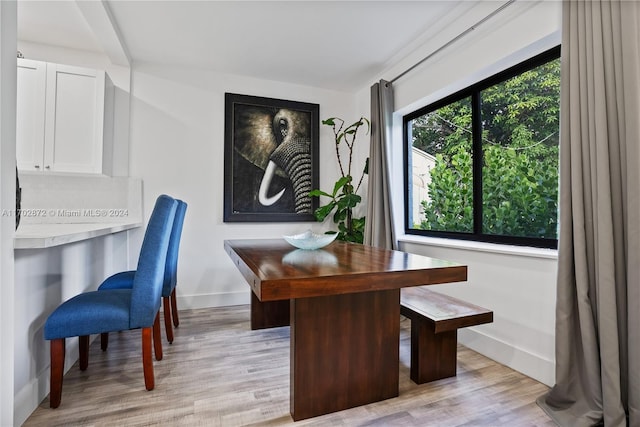 office space featuring light hardwood / wood-style flooring