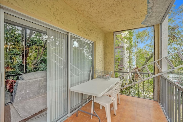 view of sunroom