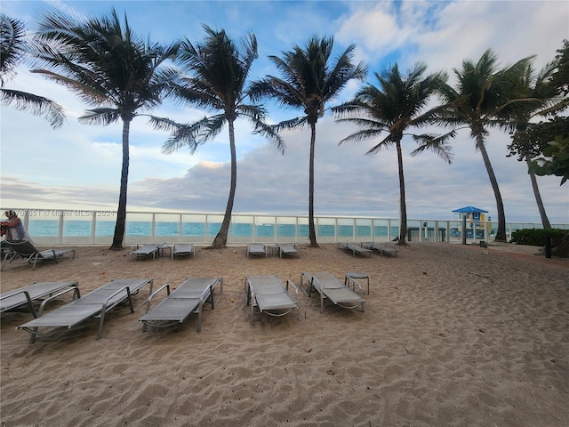 water view featuring a view of the beach