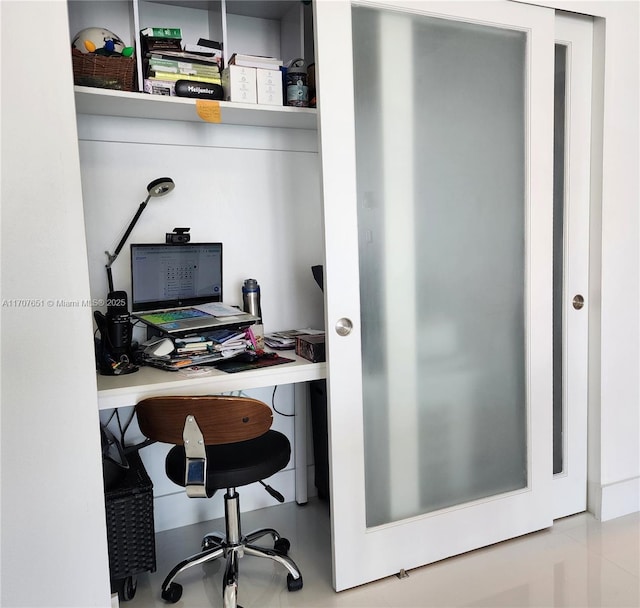view of office area