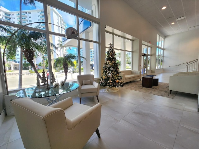 building lobby featuring visible vents