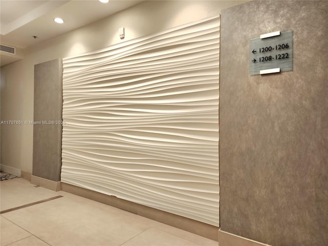 details featuring visible vents and recessed lighting