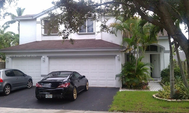 view of front of house featuring a garage