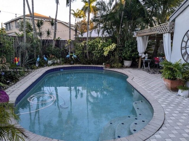 view of pool with a patio area