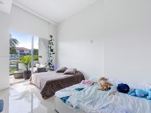 view of tiled bedroom