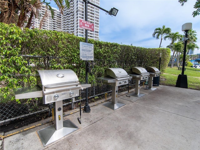 view of patio / terrace with area for grilling