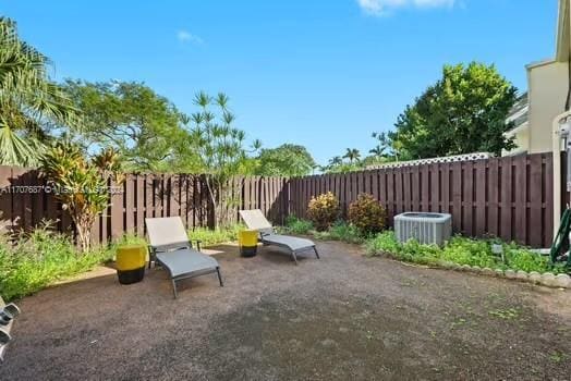 view of patio featuring central AC