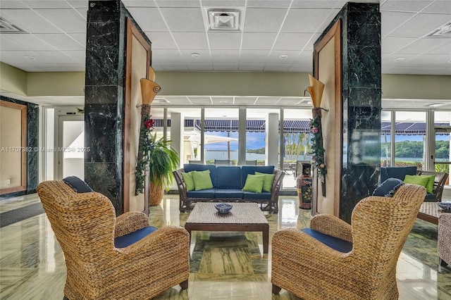 500 Bayview Dr Unit 118, Sunny Isles Beach, FL 33160 - building lobby with a paneled ceiling