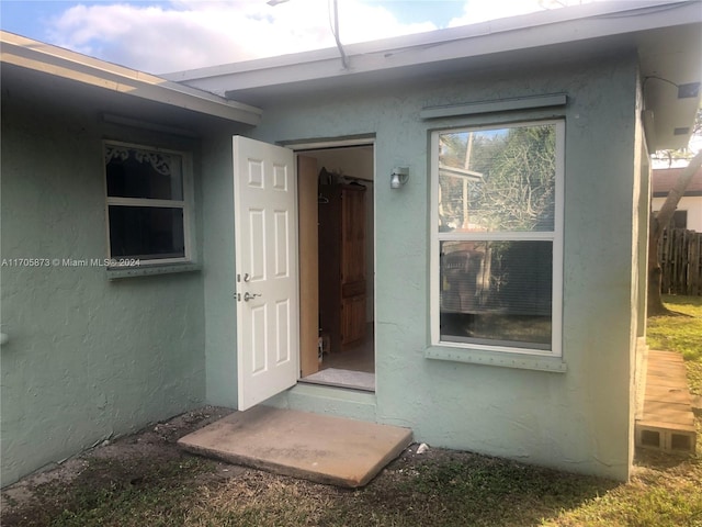 view of doorway to property