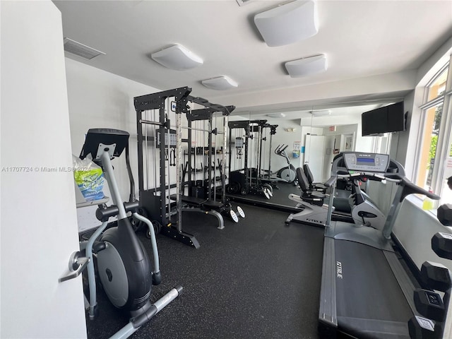 view of exercise room