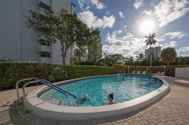 pool featuring fence