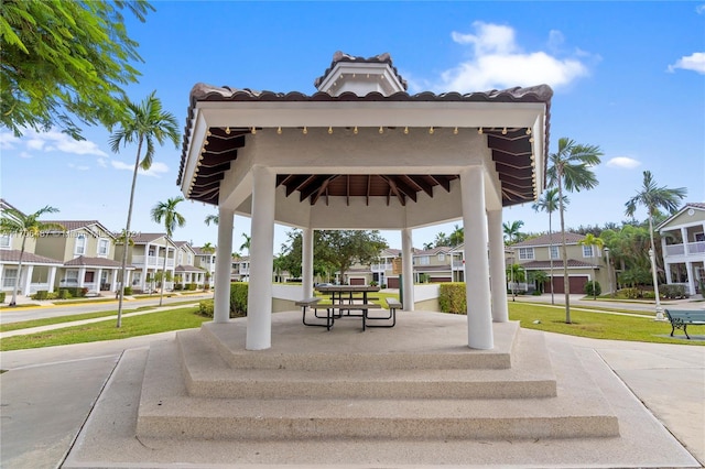 view of property's community featuring a gazebo