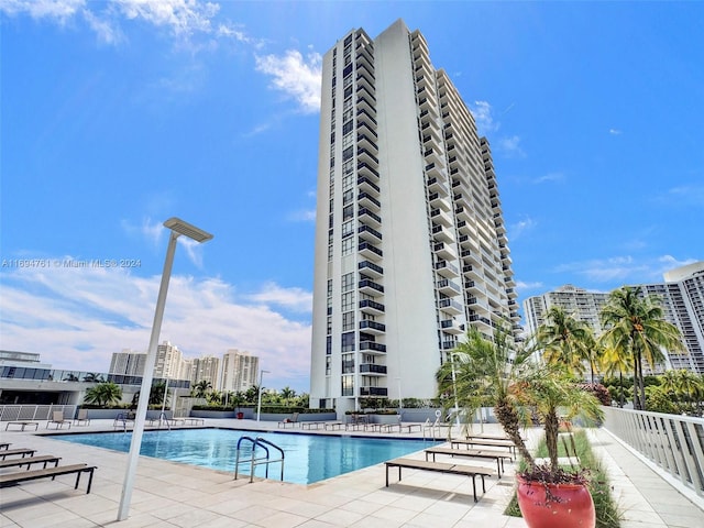 view of pool with a patio