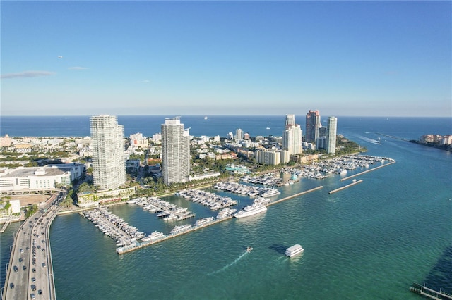 400 Alton Rd Unit 2309, Miami Beach, FL 33139 - view of urban area with a large body of water and a marina