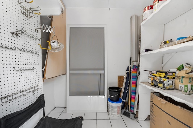 interior space with tile patterned floors