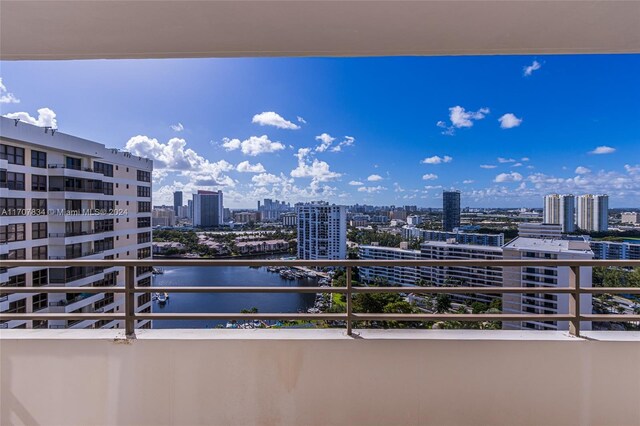 2500 Parkview Dr Unit 2315, Hallandale Beach, FL 33009 - balcony featuring a water view and a city view