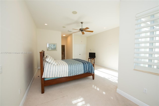 view of carpeted bedroom