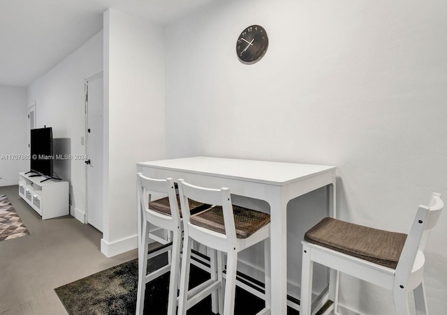 view of dining area