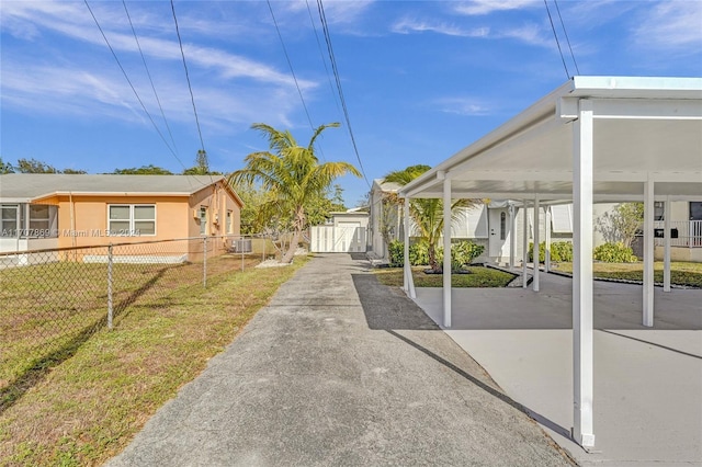 exterior space with a yard