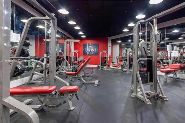 view of workout area