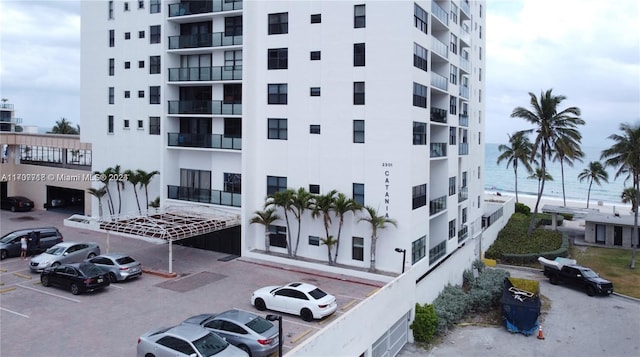 view of property with a water view