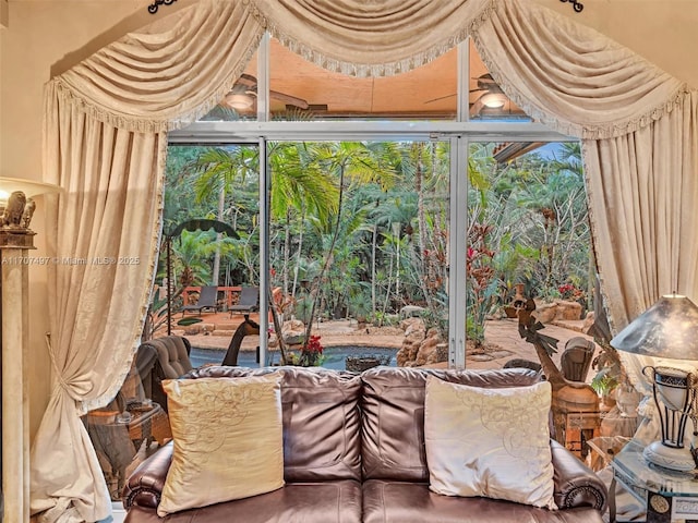 view of sunroom