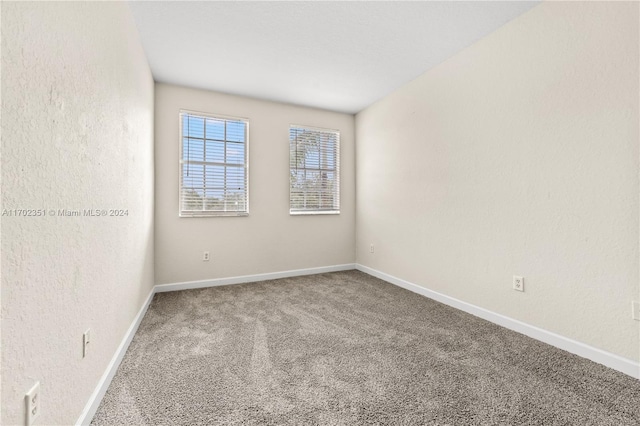 view of carpeted spare room