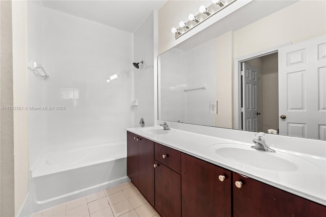 2557 SE 14th St, Homestead, FL 33035 - bathroom with double vanity, tile patterned floors, and shower / bath combination