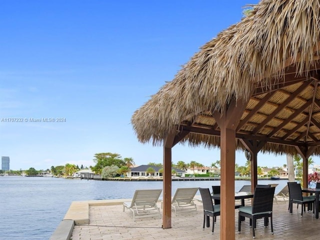 exterior space with a gazebo