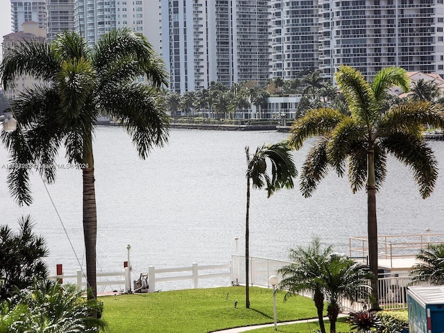 view of water feature