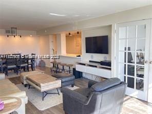 living room featuring hardwood / wood-style flooring