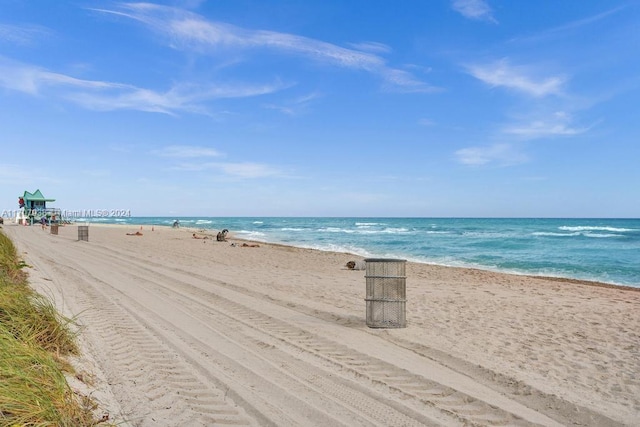 water view featuring a beach view