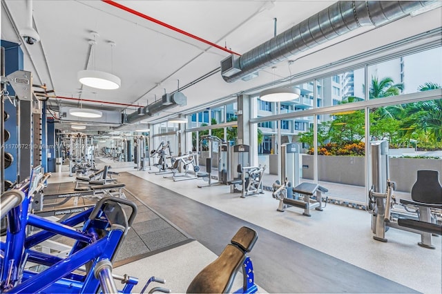 view of exercise room