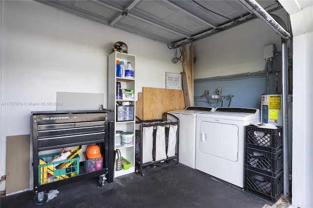 washroom featuring independent washer and dryer