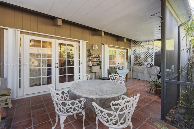 view of patio with french doors