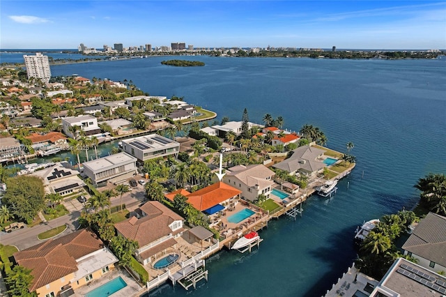 1960 NE 118th Rd, North Miami, FL 33181 - aerial perspective of suburban area featuring a large body of water