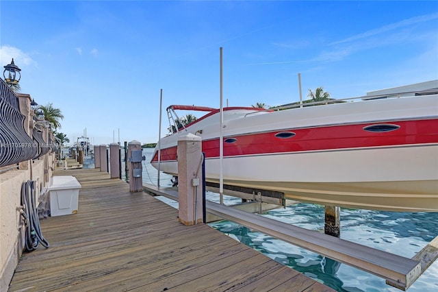 view of dock area