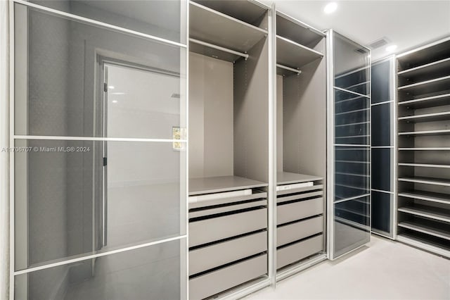 view of walk in closet